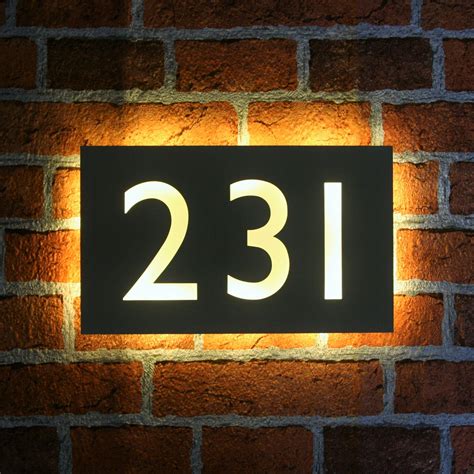 led house sign metal|led illuminated house number signs.